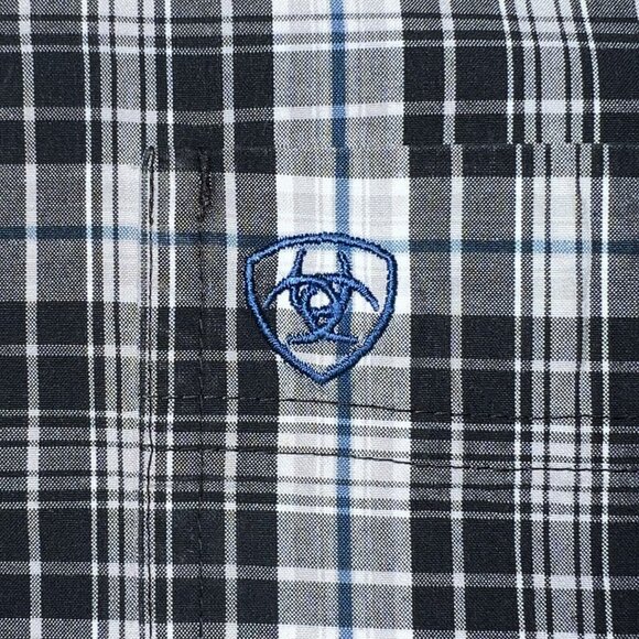 Ariat Pro Series Button Up Shirt Mens Size XL Long Sleeve Western Plaid - Picture 6 of 10